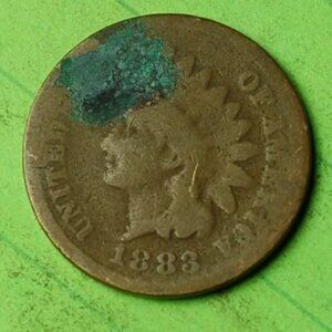 🌱💰👀🌟1883 Indian Head Cent Penny 1c Lot X129🌟🌱💰👀
